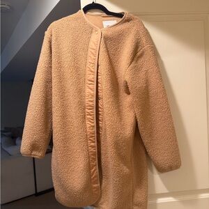 Aritzia Wilfred Camel Teddy Sherpa Liner Jacket